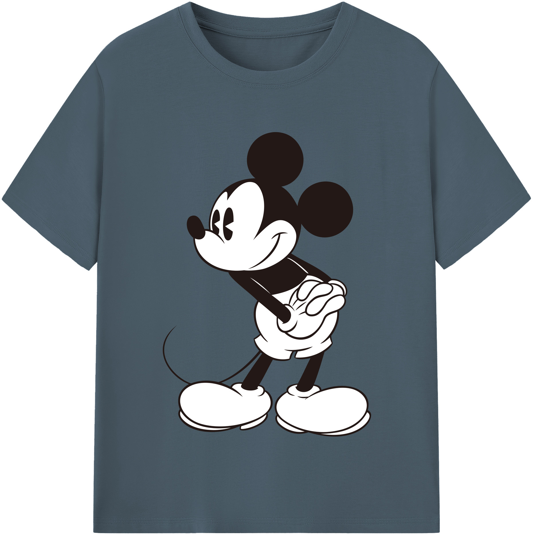 （画像用） ミッキーマウス Mickey Mouse 綿100％半袖Tシャツ（フロントプリント）